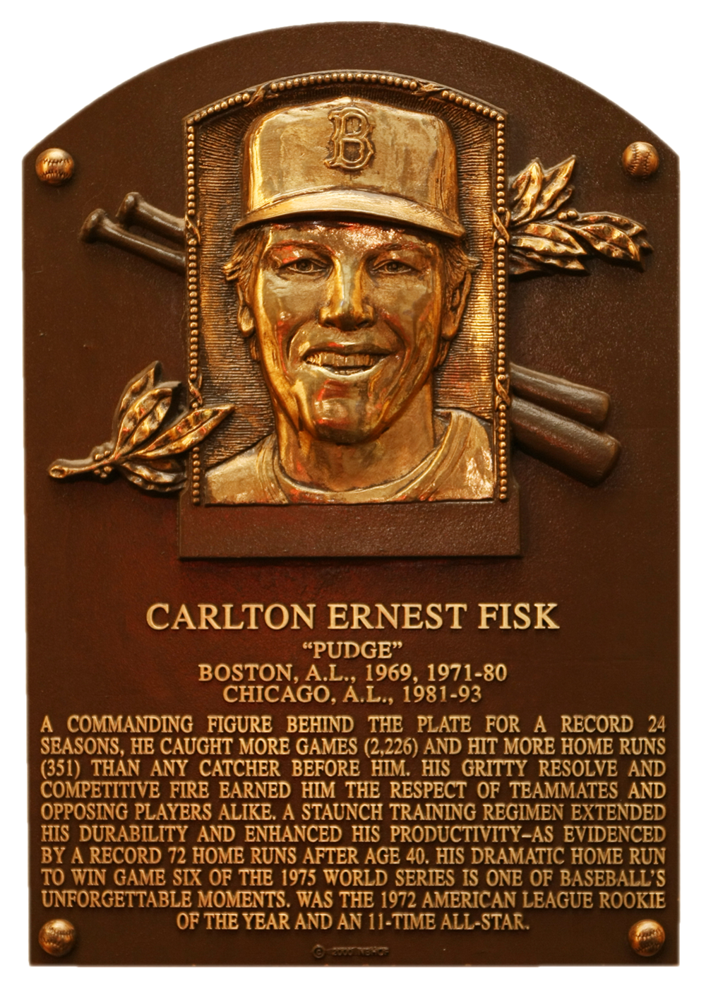 Carlton Fisk Talking Collector's retailer Plate